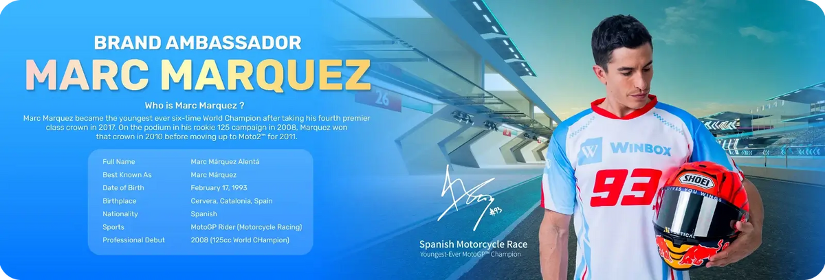 Winbox Brand Ambassador Marc Márquez